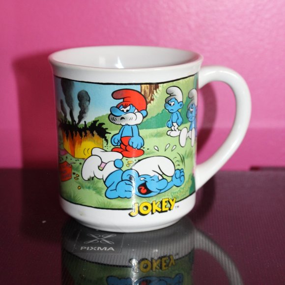 Ganz Bros 1982 Smurfs Mug Jokey - Picture 1 of 3